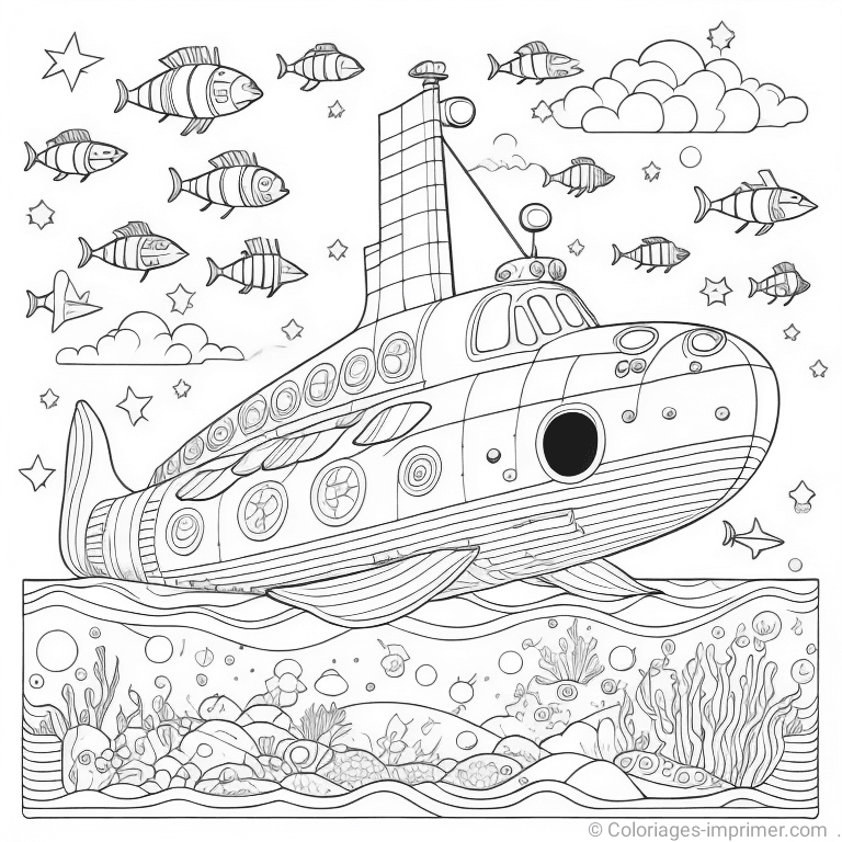 Coloriages de Sous marins Coloriages à imprimer