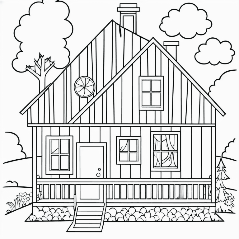 Coloriage de Maisons - Coloriages à imprimer