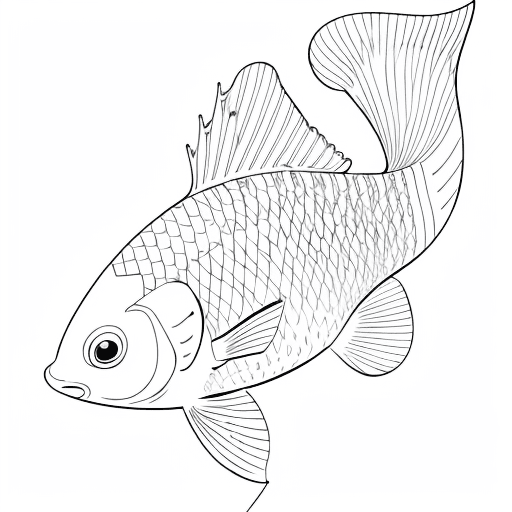 Coloriage à imprimer de Poissons - Coloriages à imprimer