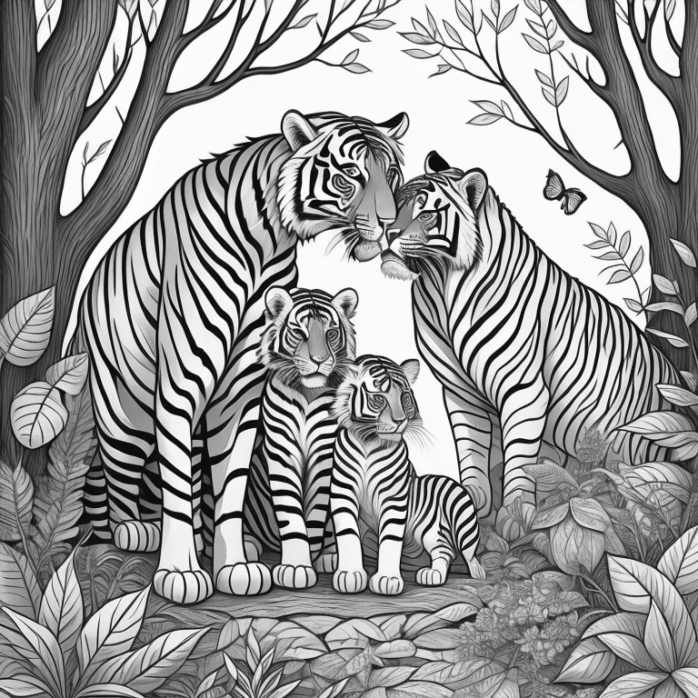 Coloriage à Imprimer De Tigres Coloriages à Imprimer